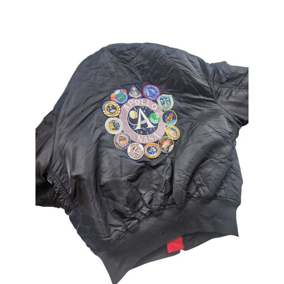 Alpha Industries NASA Apollo MA-1 Bomber Jacket Large Flight USAF Space Aviation - Picture 8 of 16